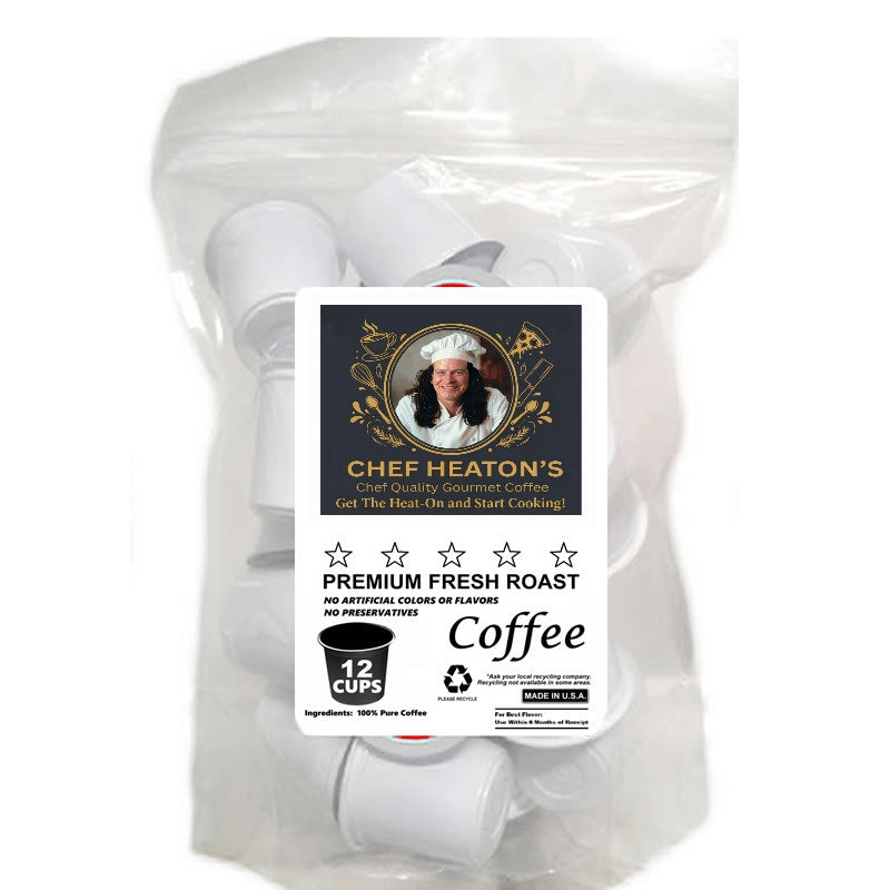 Chef Heaton's Premium Fresh Roast Coffee Pods 12 Pack