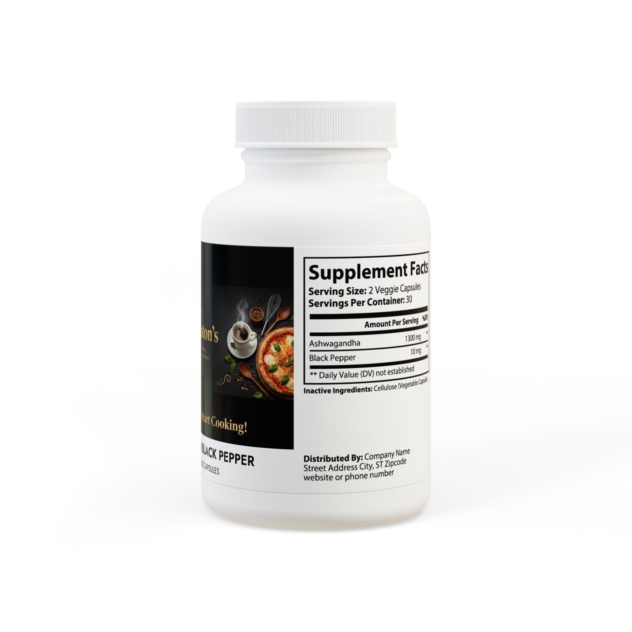Ashwagandha and Black Pepper Supplement (60 capsules)