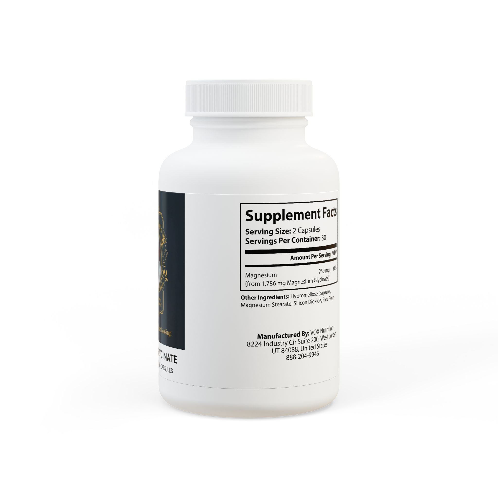 Magnesium Glycinate Supplement (60 Capsules)