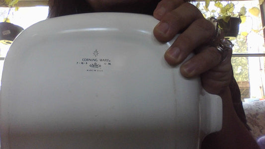RARE CORNING WARE CORNFLOWER BLUE P-10-B 10-INCH — MADE IN USA WITH THE BLACK FLOWER STAMP ON THE BOTTOM!