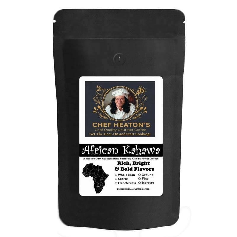 Chef Heaton's African Kahawa Gourmet Coffee bag - Medium Dark Roast