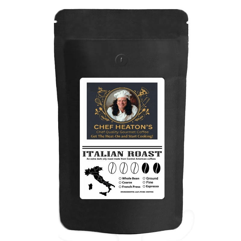 Chef Heaton's Italian Roast Coffee bag
