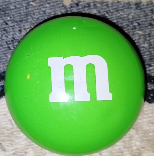 3" Metal Green M&M Container — Dings
