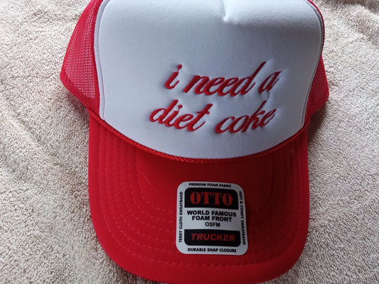 Diet Coke Embroidered Hat Adjustable Cap