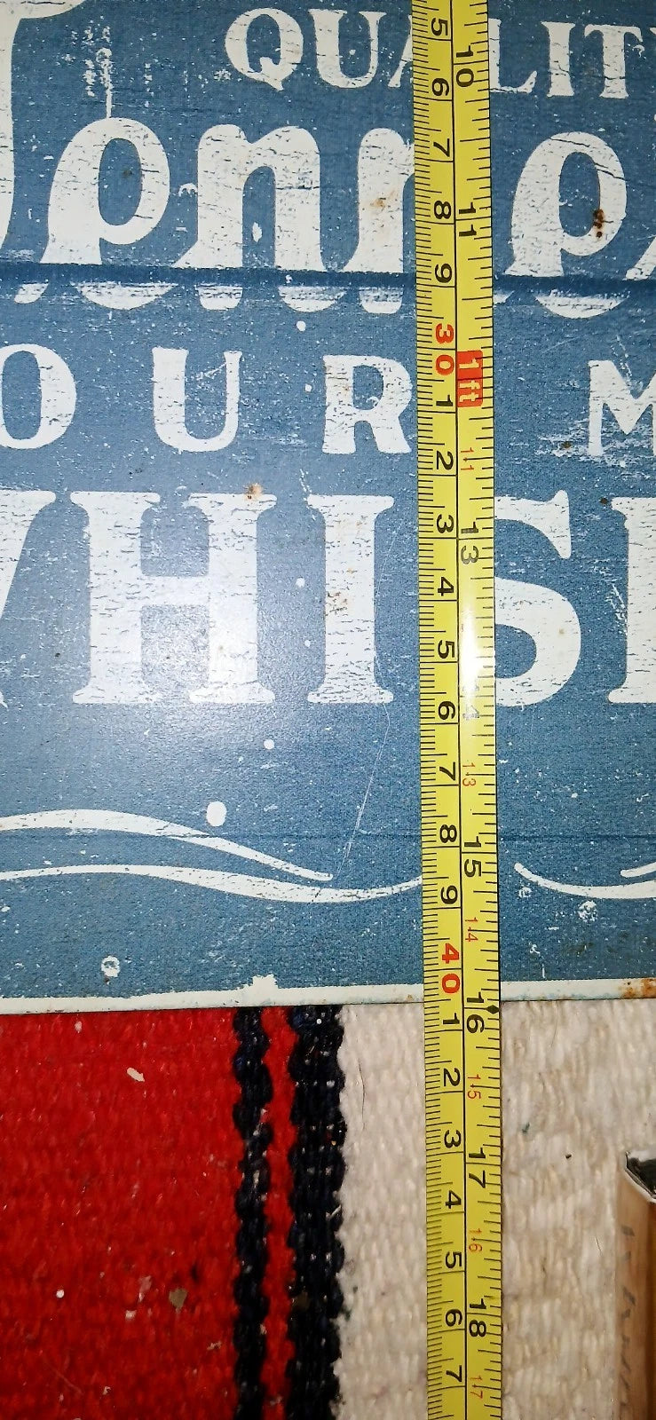 Vintage Jack Daniel's Old Time Old #7 Tennessee Whiskey Tin Sign — "The Blue One"