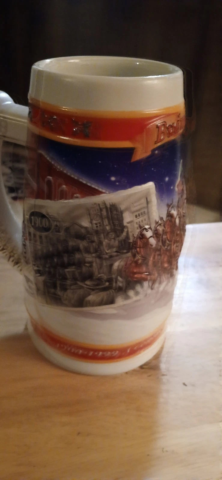 Budweiser 1999 Holiday Ceramic Stein "A Century of Tradition 1900–1999"