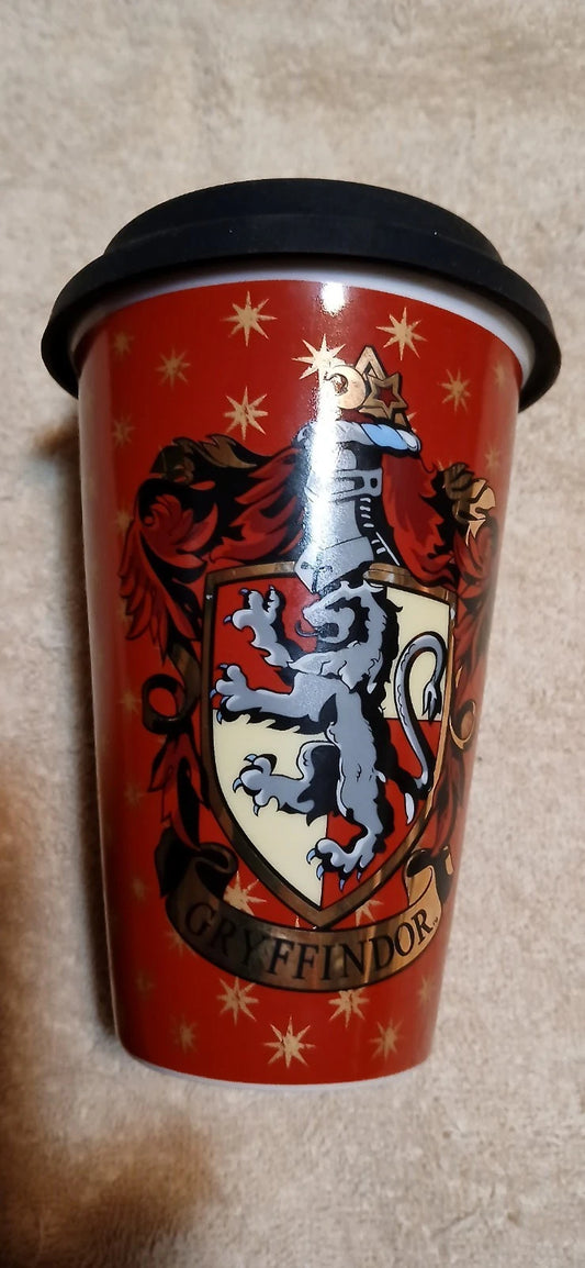 Harry Potter Gryffindor Double Wall Ceramic Tumbler W/Lid