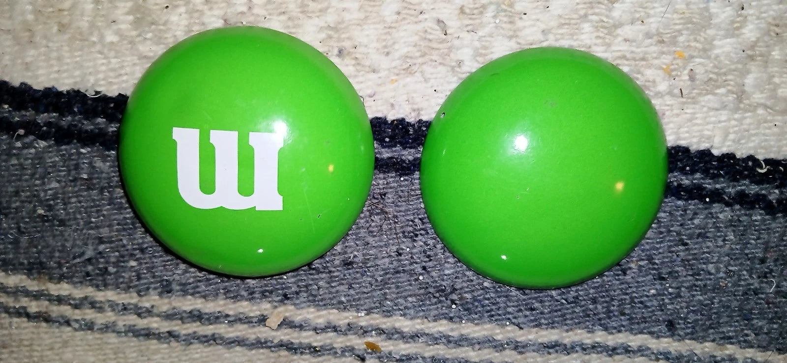 3" Metal Green M&M Container — Dings