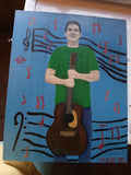16x20 Portrait — Nephew Peter, First Day Guitar Lesson