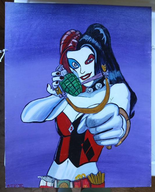 Harley Quinn with McDonalds Utility Belt