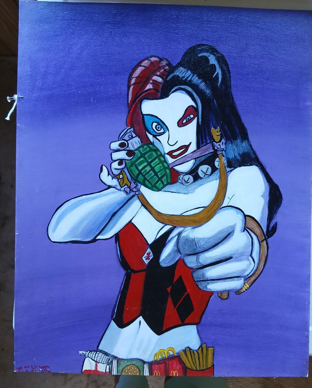 Harley Quinn with McDonalds Utility Belt